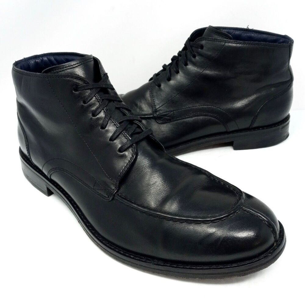 Cole Haan Air Harrison Boots Men’s 10.5 Leather Ankle Black Smart Split Toe City